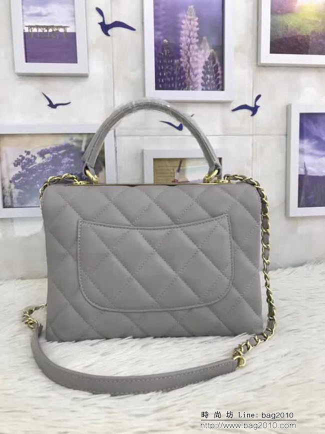 香奈兒CHANEL 92236 2018秋冬小羊皮手提肩背斜背鏈條包 DSC1069